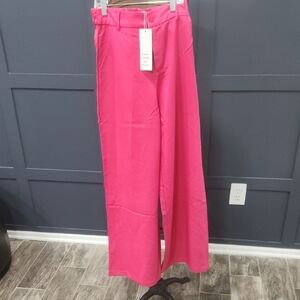 La'Ros Bright Pink Wide-Leg Pants size S